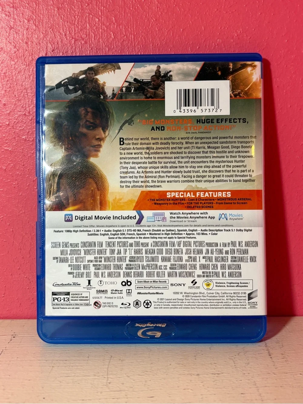 Monster Hunter DVD Blu-ray GUC Milla Jovovich Video Game Movie TI PG-13 2020 Fun